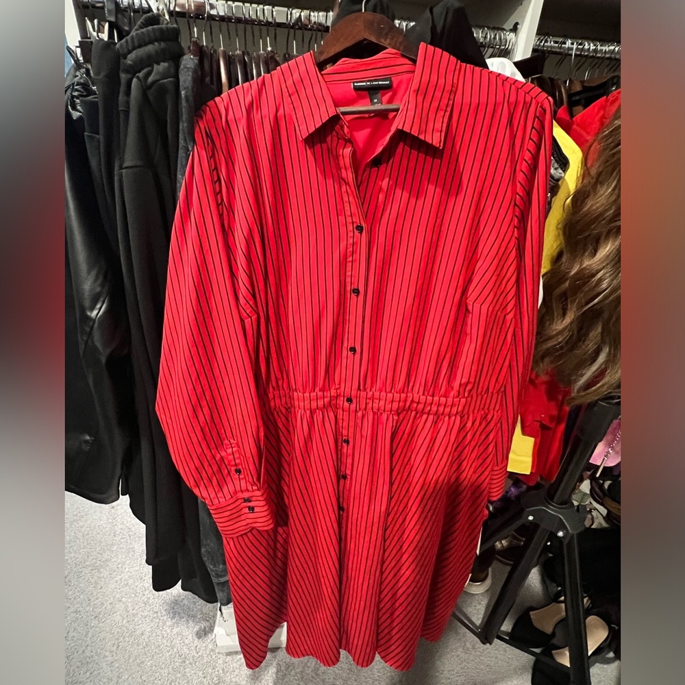 Red pin stripe dress - Lane Bryant - Size 24